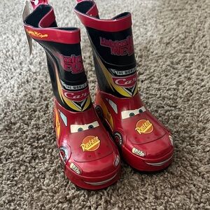 Disney Cars Lightning McQueen Red Rain Boots (NWT)